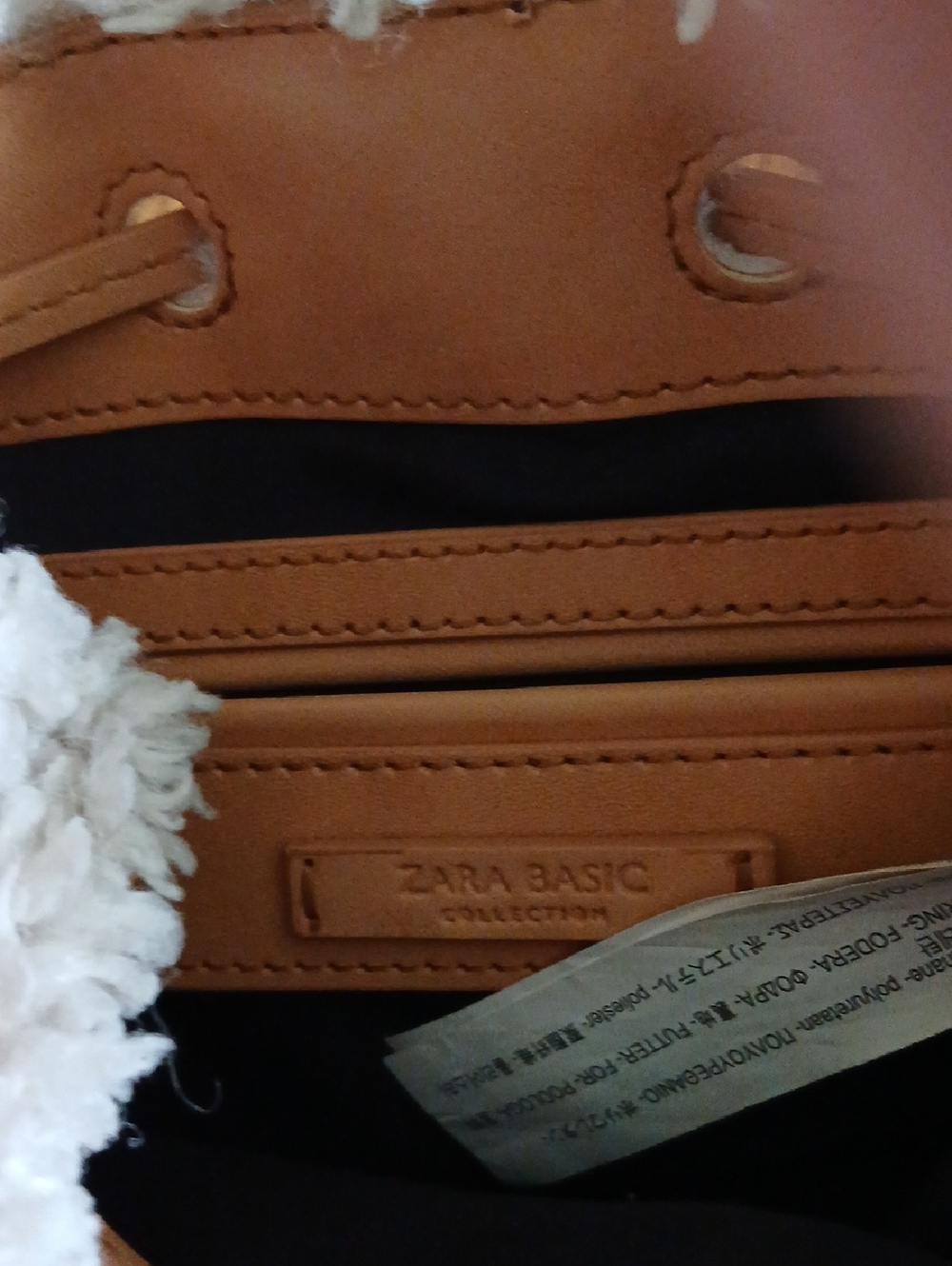 Zara Faux Fur Crossbody Bucket Bag - Picture 8 of 8